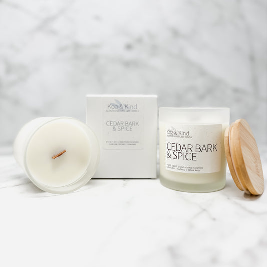 Cedar Bark & Spice Scented Soy Candle