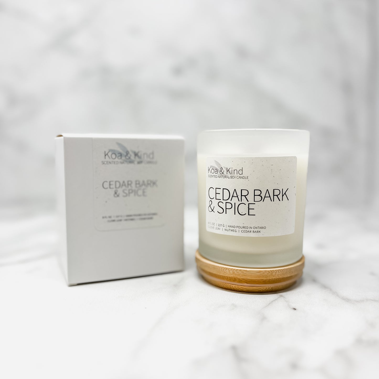 Cedar Bark & Spice Scented Soy Candle