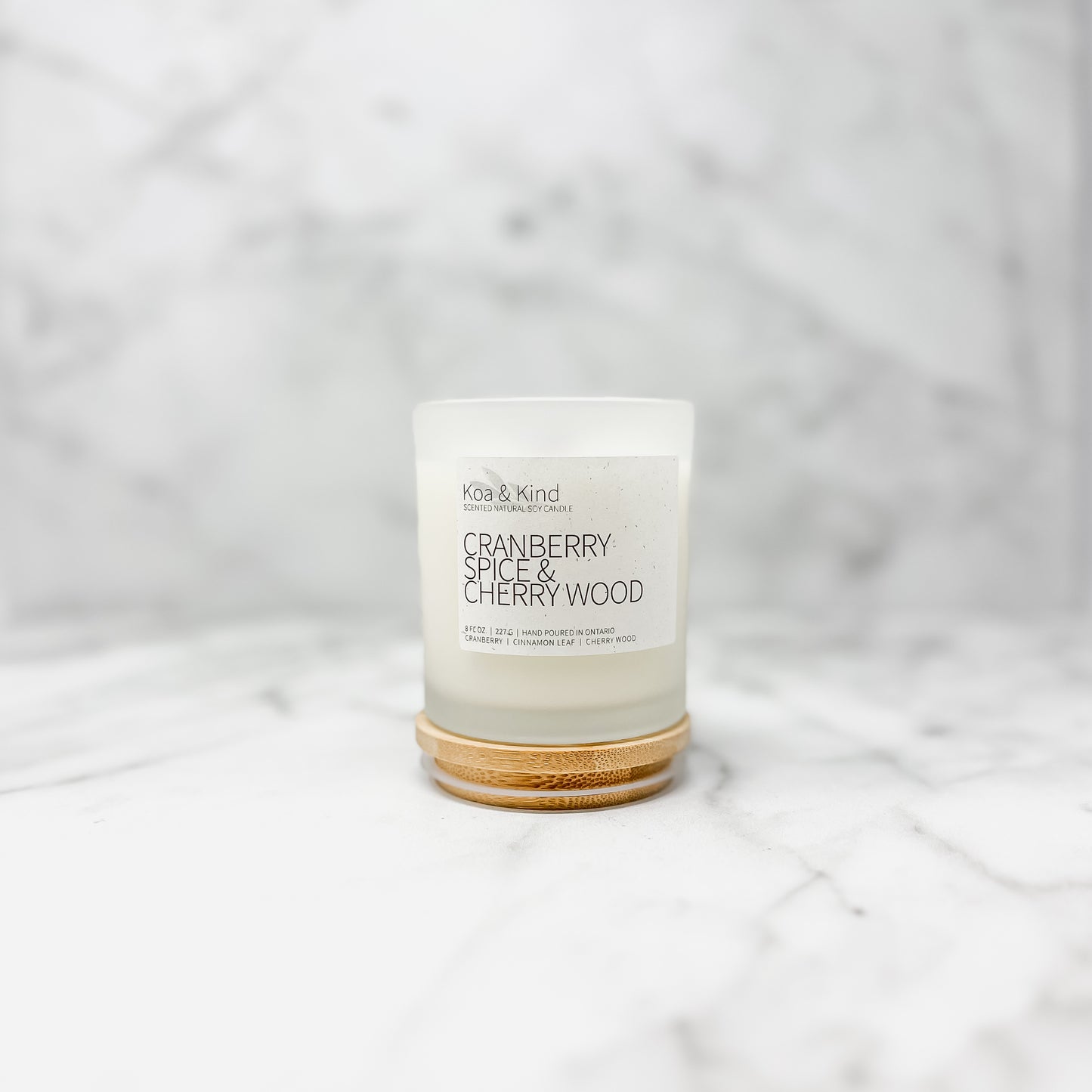 Cranberry Spice & Cherry Wood Scented Soy Candle