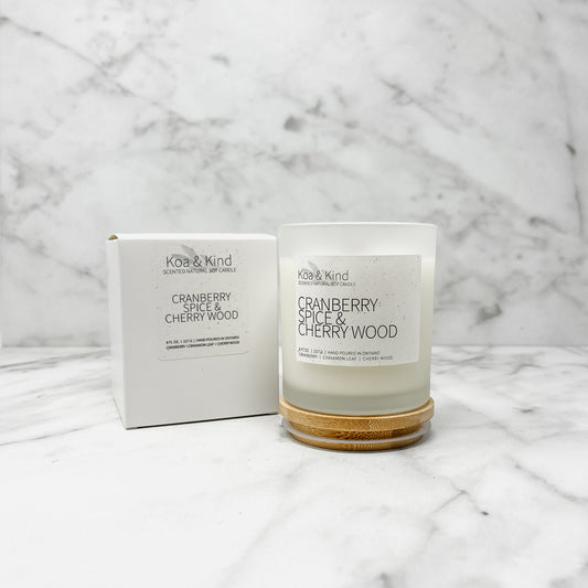Cranberry Spice & Cherry Wood Scented Soy Candle