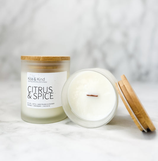 Citrus & Spice Scented Soy Candle