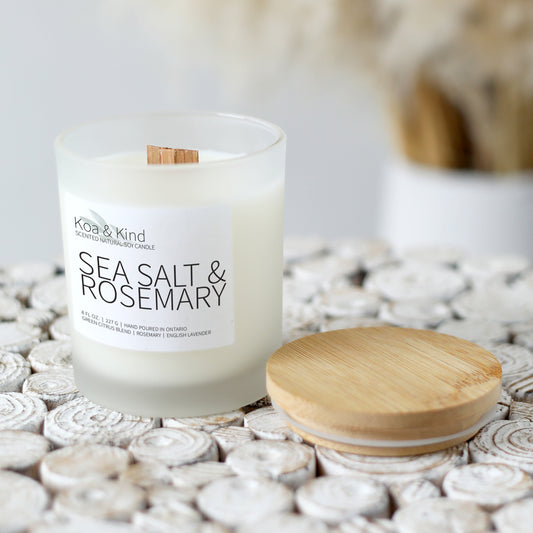 Sea Salt & Rosemary Scented Soy Candle