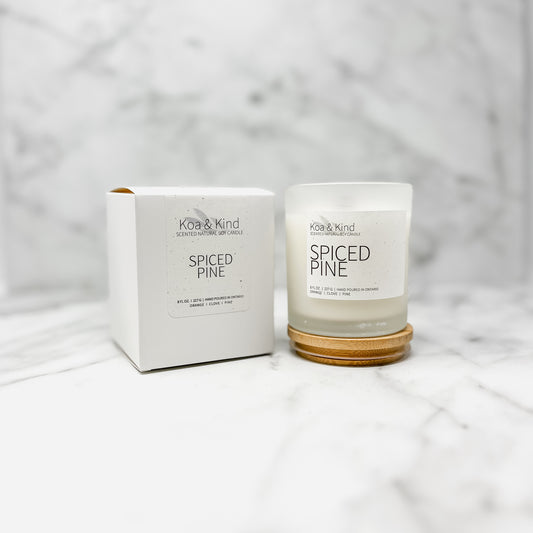 Spiced Pine Scented Soy Candle